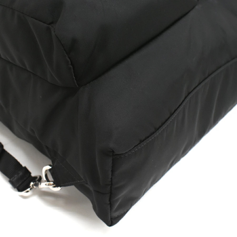Prada Re Backpack Rucksack Black Triangle Plate - Picture 6 of 8
